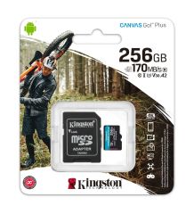 Kingston Canvas Go Plus SDCG3/256GB Class10 UHS-I U3 A2 V30 256 GB Micro SD Kart