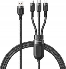 Mcdodo 3 in 1 Micro USB/Type-C/Lightning Şarj Kablosu 1.2m - CA-8790