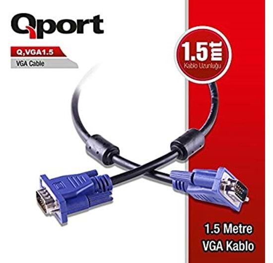 Qport Q-VGA1.5 1.5 m VGA Kablo