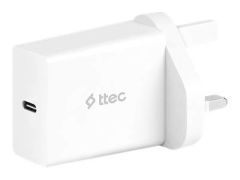 Ttec SmartCharger 20 W Type-C Hızlı Şarj Adaptörü UK White - 2SCS22B-UK