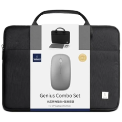 Wiwu Genius Combo 3 in 1 15.6\'\' Notebook Çanta + Mouse and Mouse Pad Siyah