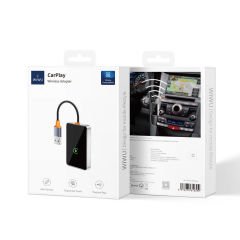 Wiwu CarPlay Dijital LED Göstergeli Kablosuz Ses Alıcı USB Girişli Bluetooth Adaptör