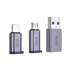 Wiwu Concise Serisi 3 in 1 Type-C to USB-A/Micro Usb/Lightning Adaptör Paketi