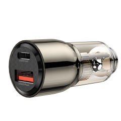 Wiwu Geek 95W Type-C+USB Kirsite Hızlı Araç Şarj Başlığı
