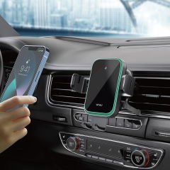 Wiwu Kablosuz Şarj Özellikli Uzayabilen Vantuzlu Araç İçi Telefon Tutucu