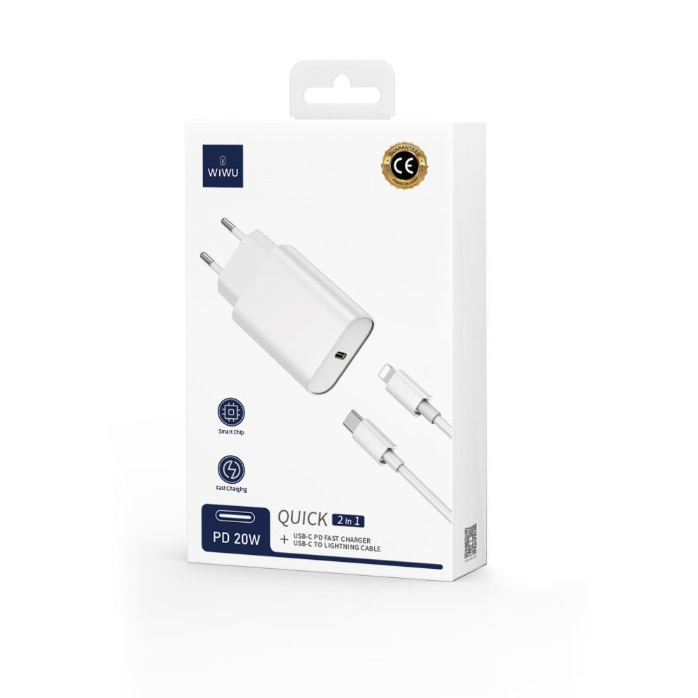 Wiwu Quick 20W Hızlı Şarj Başlığı + Type-C to Type-C Kablo