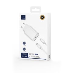 Wiwu Quick 20W Hızlı Şarj Başlığı + Type-C to Type-C Kablo