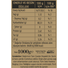 Tam Çavdarlı Kepekli Un 1000 Gr