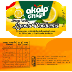Maraş Usulü Limonlu Dondurma 500 Gr