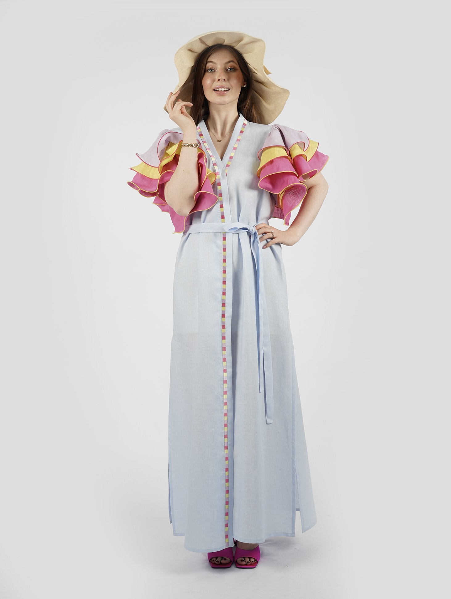Kolları Volanlı Kimono