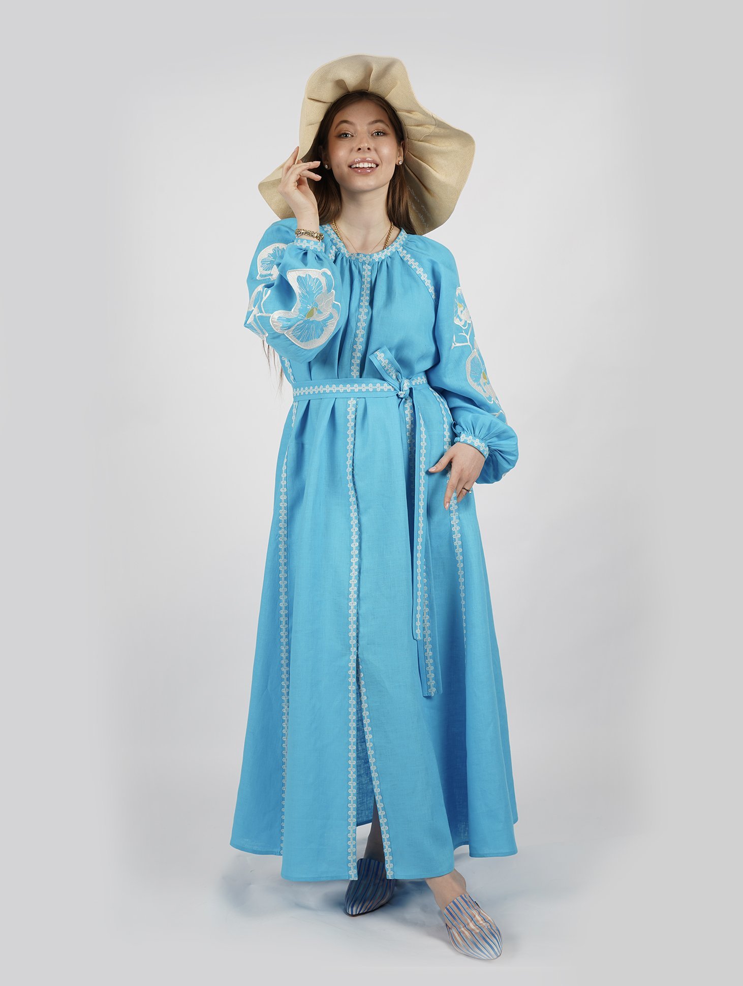 Orkide Nakışlı Kimono