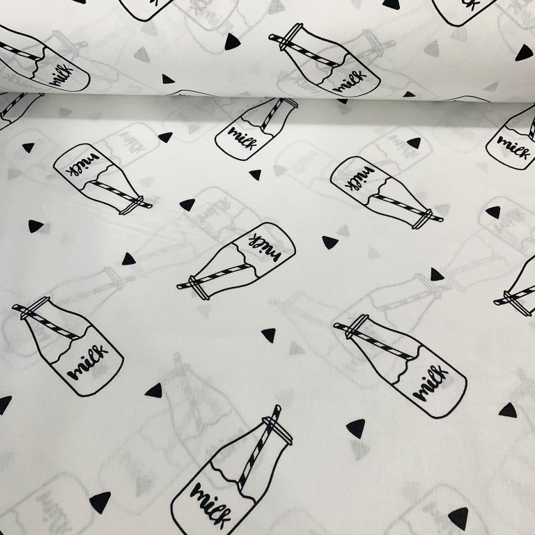 Süt Şişeleri Poplin Kumaş