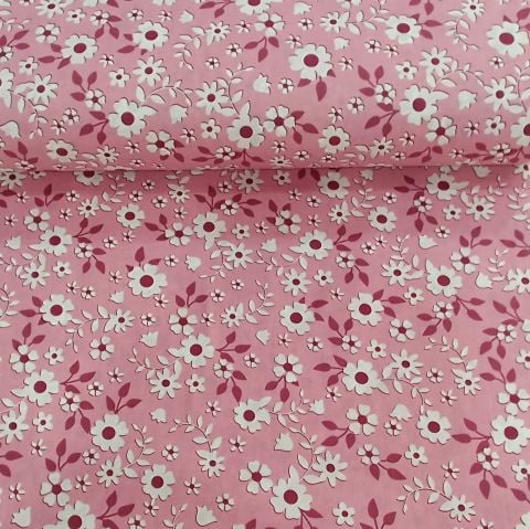 Renkli Papatyalar Poplin Kumaş