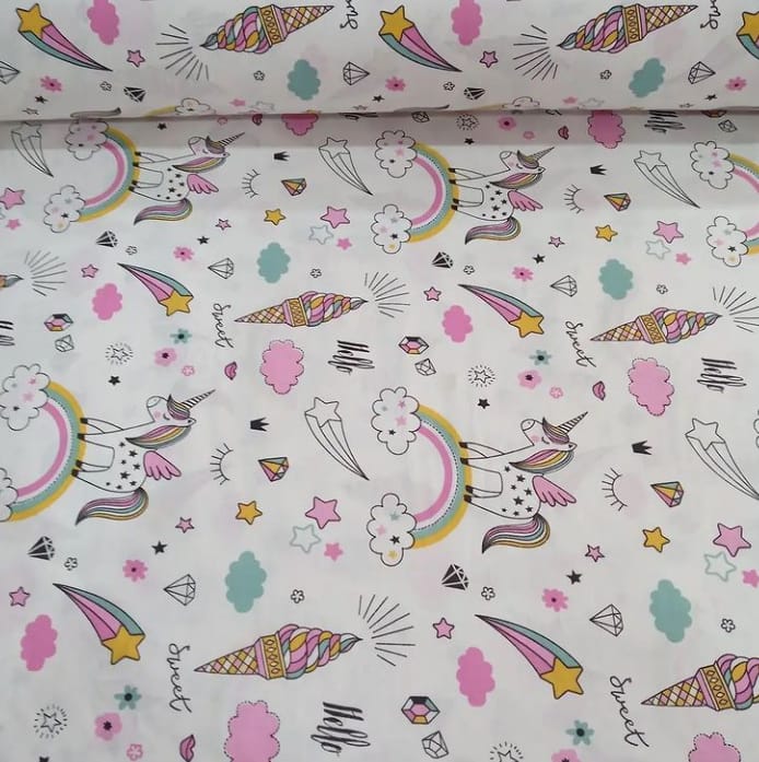 Unicorn Pembe Poplin