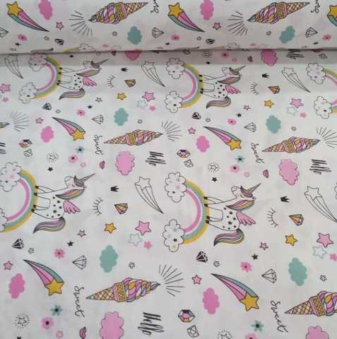 Unicorn Pembe Poplin