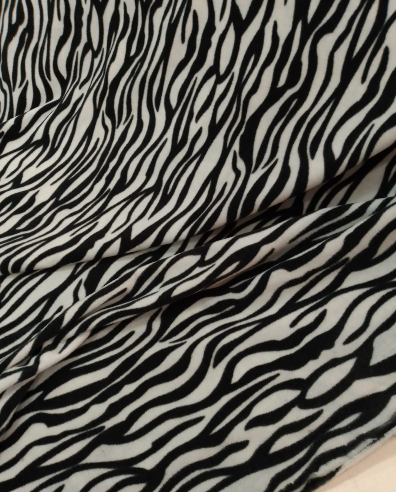 Zebra Desen Polar Kumaş