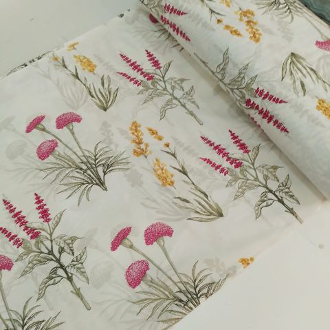 Kadife Çiçeği Poplin Kumaş