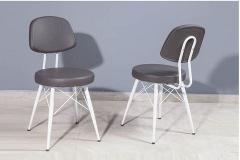 Levent SAN.0015-613, 4007 Eyfel Metal Ayak Sandalye Gri Beyaz