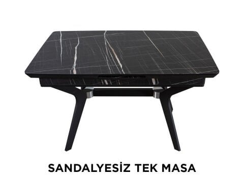 Always Star T670 Sandalyesiz Tek Masa, Siyah