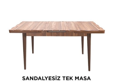 Always Star T661 Sandalyesiz Tek Masa, Kahverengi