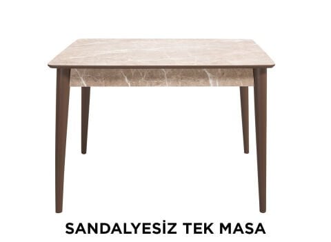 Always Star T520 Sandalyesiz Tek Masa, Krem