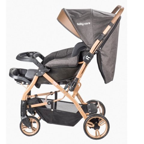 Baby Care BC-65 Siyah Capron Çift Yönlü Bebek Arabası