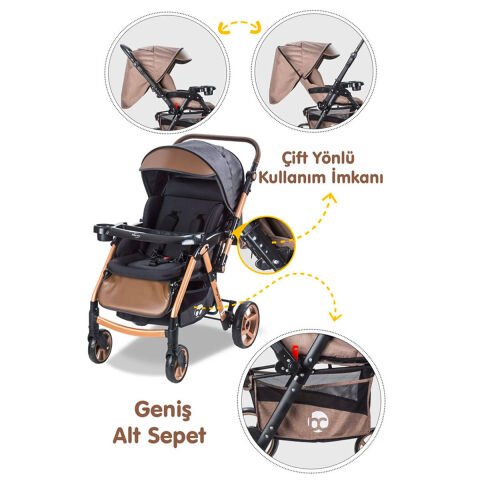 Baby Care Bc-500 Combo Maxi Pro Çift Yönlü Puset