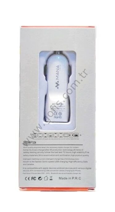 ARAÇ ÇAKMAKLIK ŞARJ CİHAZI 2 USB 5V 2.1A
