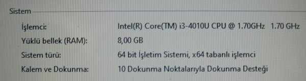 LENOVO IDEAPAD FLEX 14 İ3-4010 500GB HDD 8GB RAM DOKUNMATİK EKRAN LAPTOP
