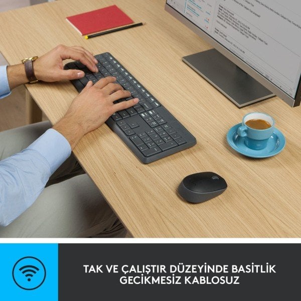 LOGİTECH MK235 KABLOSUZ KLAVYE MOUSE SETİ TÜRKÇE Q