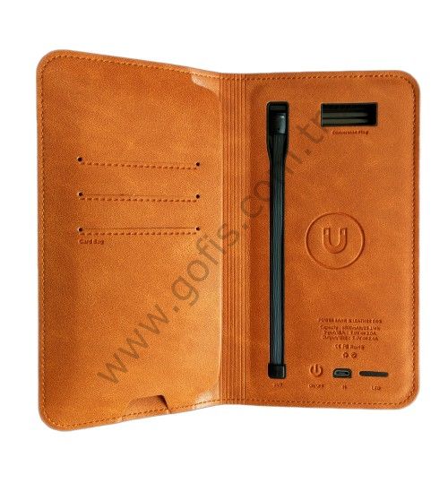 ZHUSE STAR RIVER 6800MAH POWERBANK VE DERİ CÜZDAN