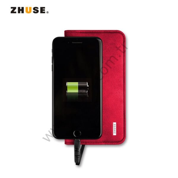 ZHUSE STAR RIVER 6800MAH POWERBANK VE DERİ CÜZDAN