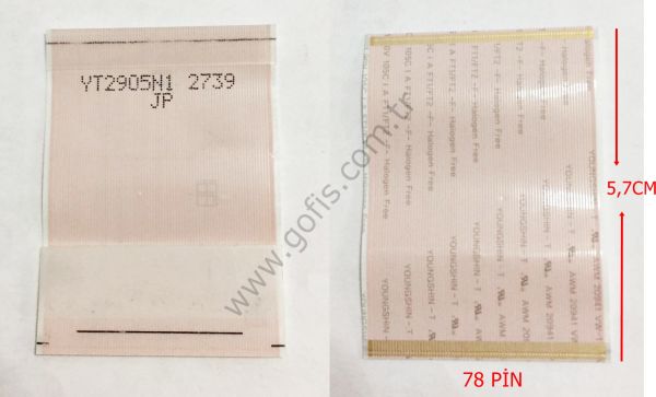 YT2905N1 2739 FLEX KABLO 78 PİN 5,7CM FLEX CABLE