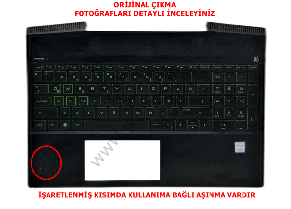 HP PAVİLİON GAMİNG 15-CX ÜST KASA KLAVYE TPN-C133 AM28B000E00 AM28B000810 KLAVYE KASASI %100 ORİJİNAL