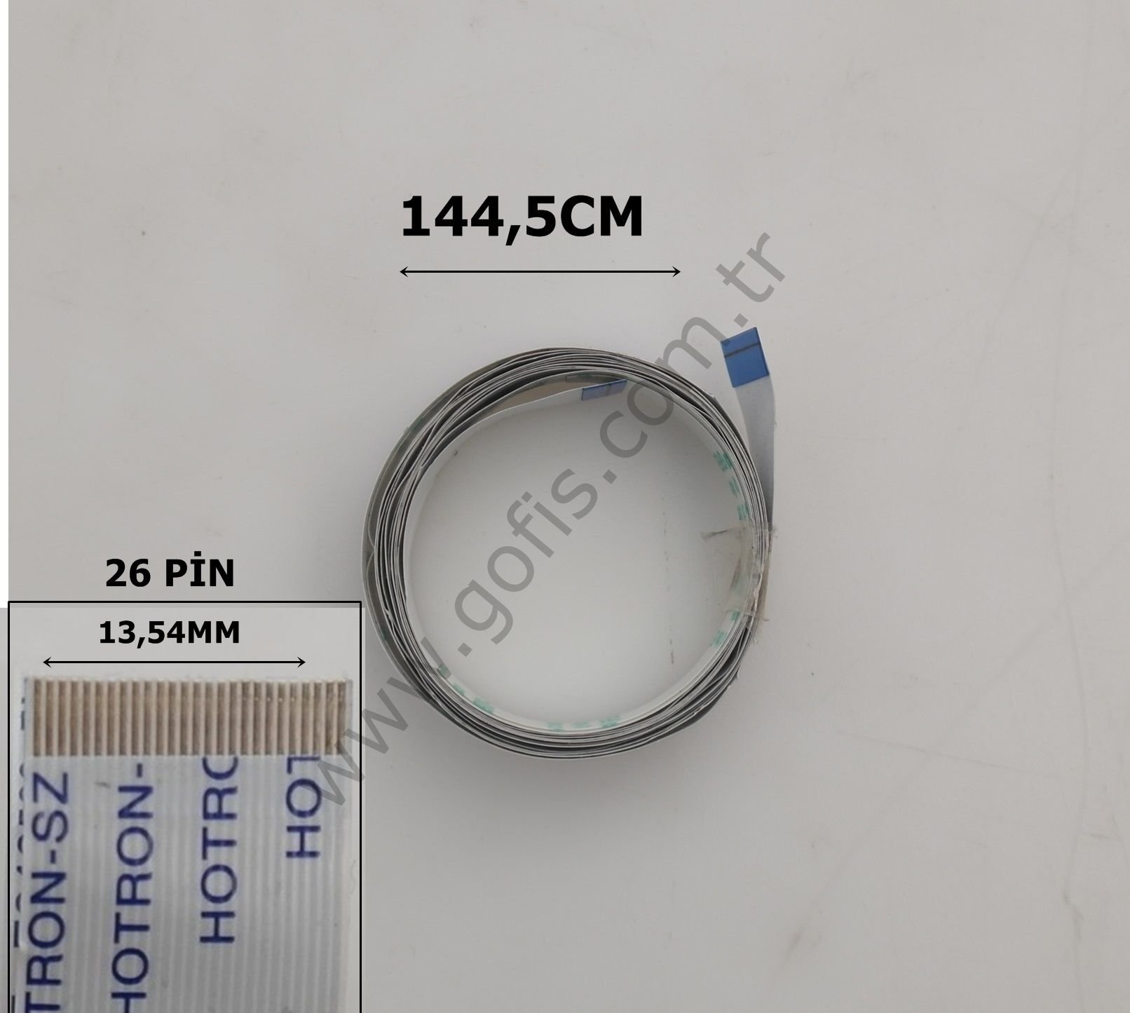 HOTRON-SZ E246588 AWM 20798 80C 60V VW-1 FLEX KABLO 13,54MM 144,5CM 26 PİN FLEX CABLE