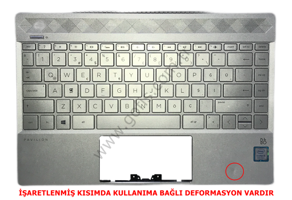 HP PAVİLİON 13-AN ÜST KASA KLAVYE NSK-XBABQ L37531-141 54G7DTATP30 KLAVYE KASASI %100 ORİJİNAL