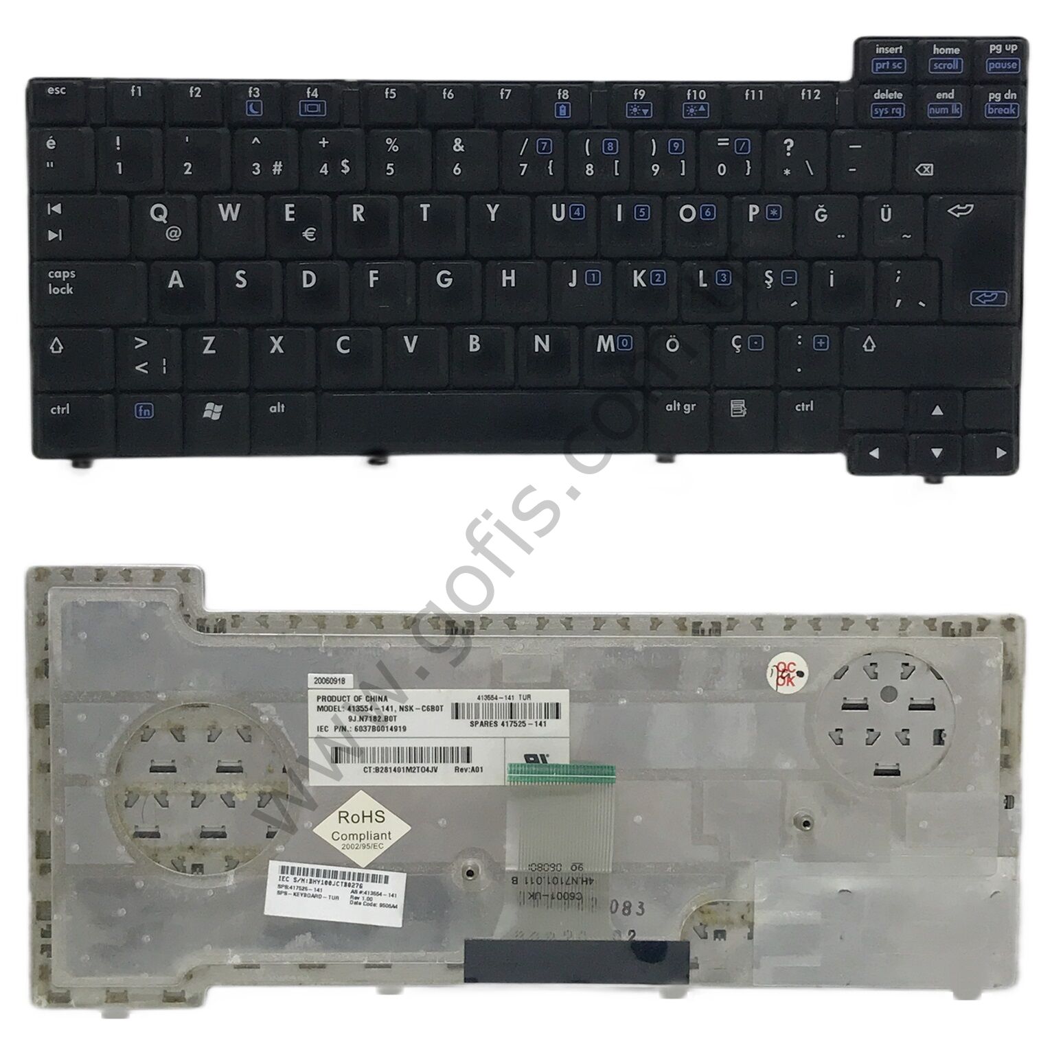 HP COMPAQ NX7300 NX7400 KLAVYE TÜRKÇE Q 417525-141 413554-141