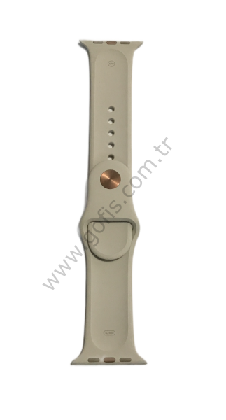 APPLE WATCH 42MM SİLİKON SPOR KORDON AÇIK BEJ S/M %100 ORİJİNAL