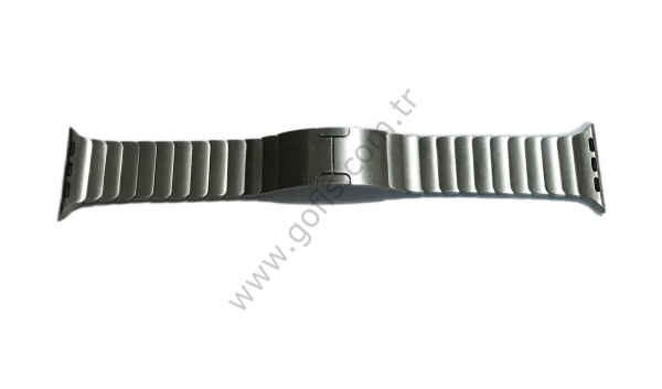 APPLE WATCH 38MM BAKLALI MODEL PASLANMAZ ÇELİK BİLEZİK KORDON GÜMÜŞ %100 ORİJİNAL