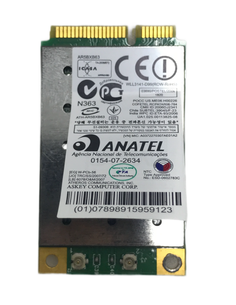 SAMSUNG NP-R522H R522 WİRELESS KART CNBA59-02154A AR5BXB63 WİFİ CARD