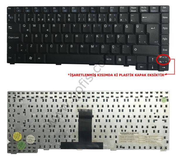 CASPER M54SE KLAVYE TÜRKÇE Q MP-03086TQ-4304L 6-80-M55G0-252-1