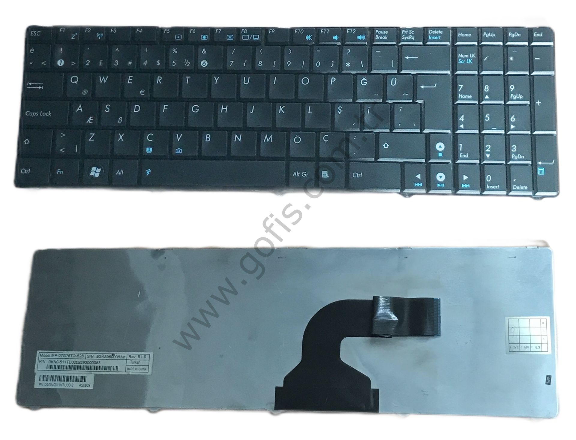 ASUS F50 F50S X61 X61S KLAVYE TÜRKÇE Q MP-07G76TQ