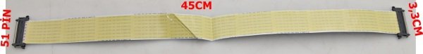 TOSHİBA 50U5863DAT, HI-LEVEL 43UHL900 LVDS KABLO 30079836 3,3CM 45CM 51 PİN LVDS CABLE