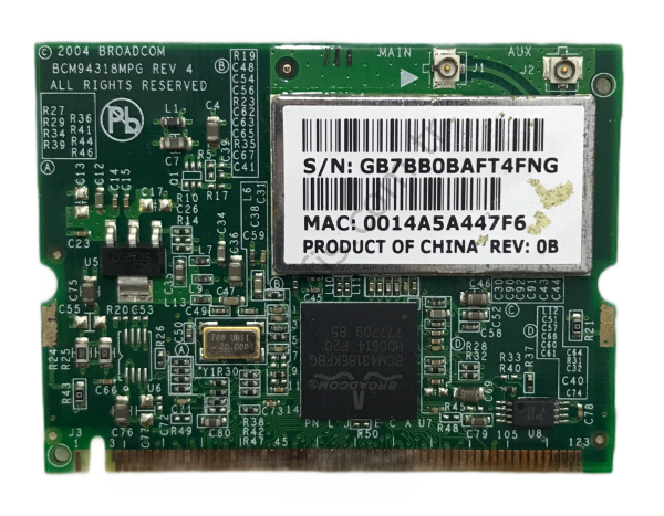 HP COMPAQ NX6125 WİRELESS KART 377325-002 392557-002 BCM94318MPG WİFİ CARD