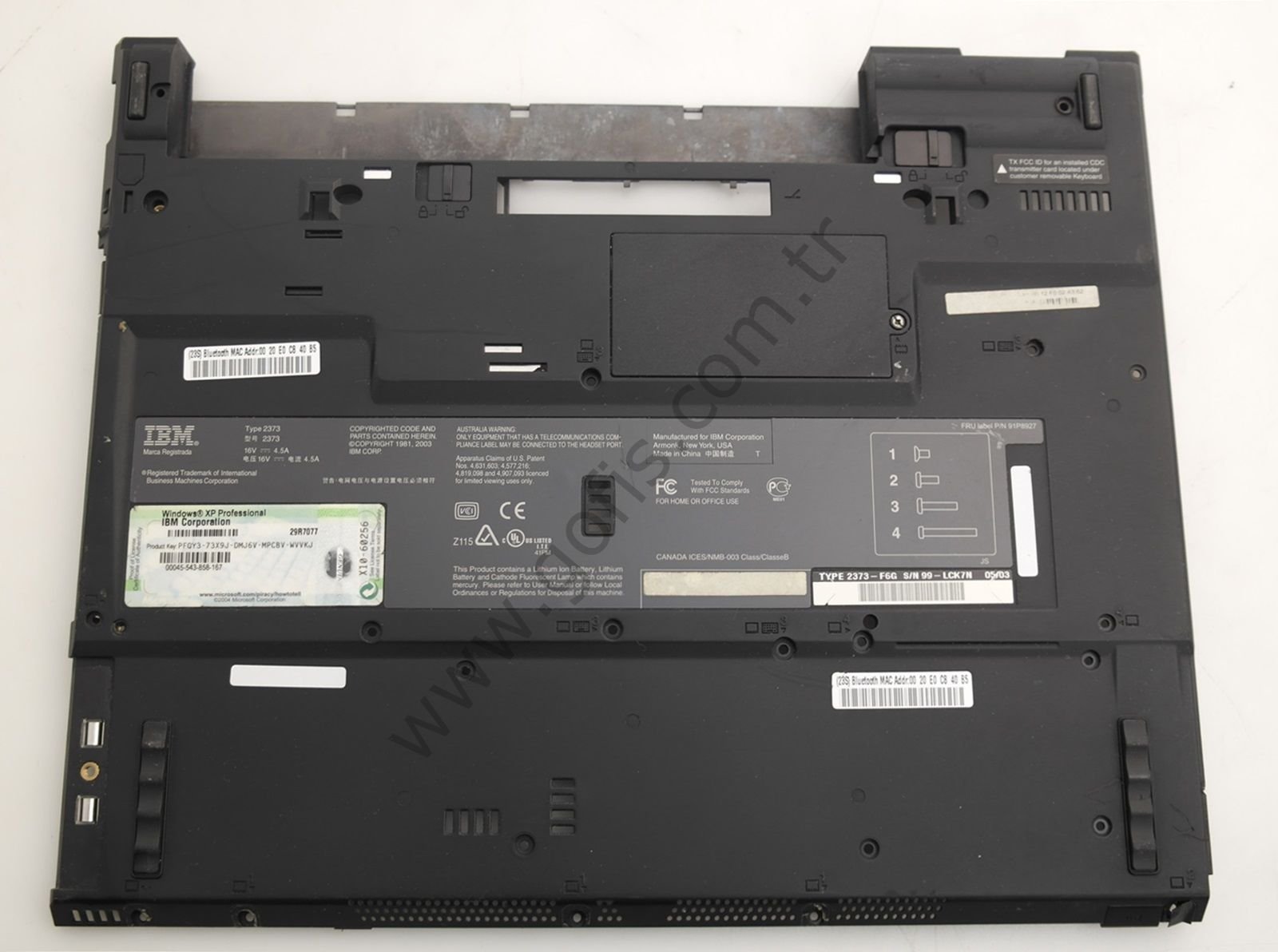 IBM THİNKPAD T40 T41 T42 T43 ALT KASA 2373 91P8927 13N5103 62P4220