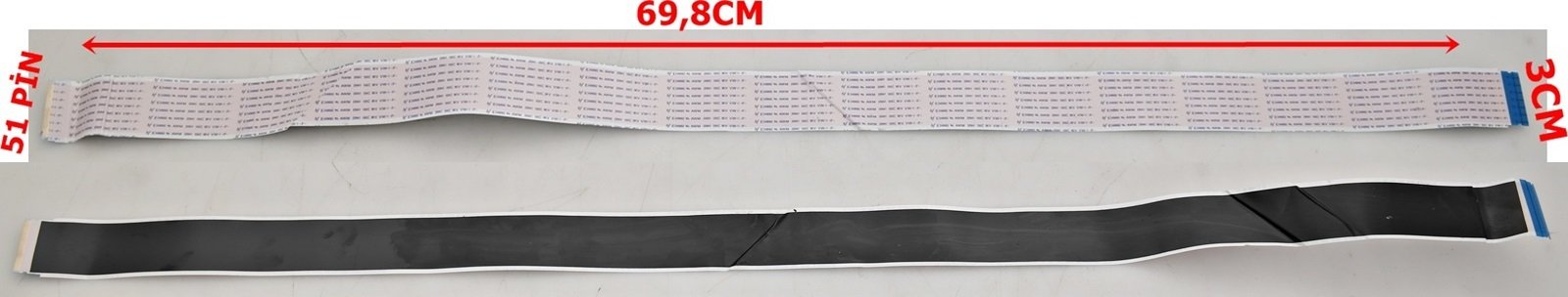 TOSHİBA 49L2863DAT LVDS KABLO 3CM 69,8CM 51 PİN LVDS CABLE
