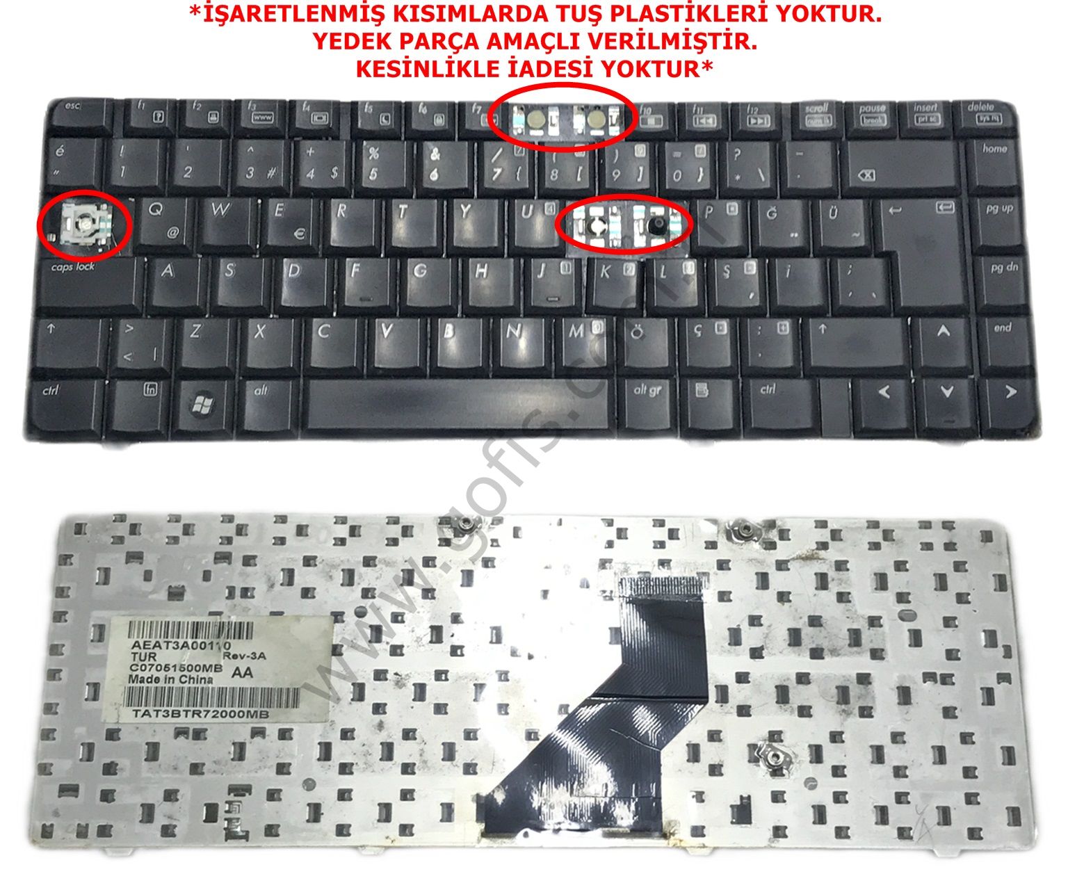 HP COMPAQ PRESARİO V6000 KLAVYE TÜRKÇE Q AEAT3A00110 *YEDEK PARÇA AMAÇLI*