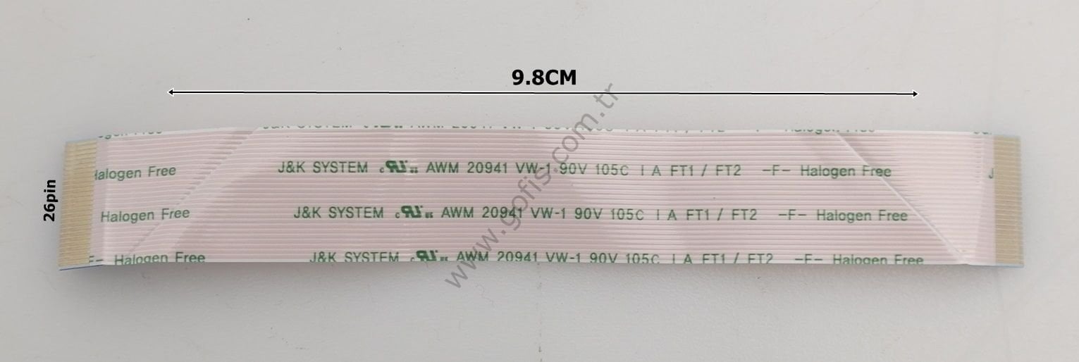 J&K SYSTEM AWM 20941 VW-1 90V 105C A FT1/FT2 -F- HALOGEN FREE FLEX KABLO 9.8CM 26 PİN FLEX CABLE