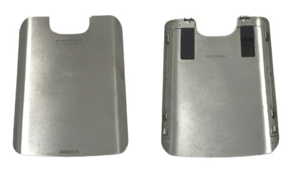 NOKİA E5-00 ARKA PİL KAPAK METAL GÜMÜŞ