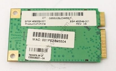 HP PAVİLİON DV6000 DV6700 WİRELESS KART 455549-001 459339-001 T60H976.06 LF WİFİ CARD